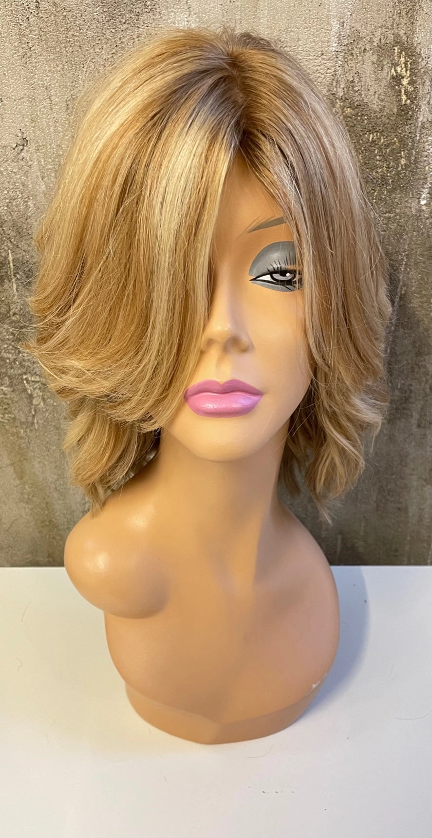 100% VIRGIN EUROPEAN HUMAN HAIR ROOTED BLONDE MIX 24/14/12 6LYR 043