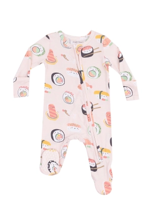 2-Way Zipper Footie - Sushi Pink