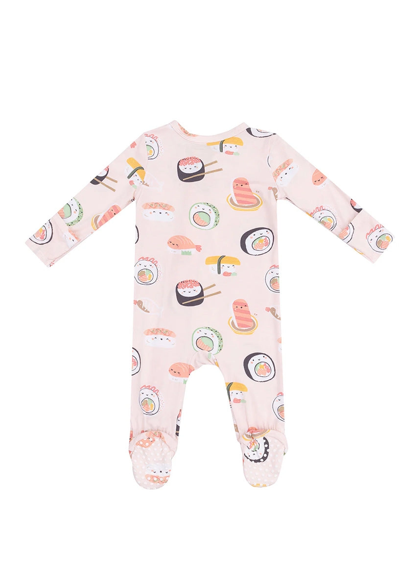 2-Way Zipper Footie - Sushi Pink