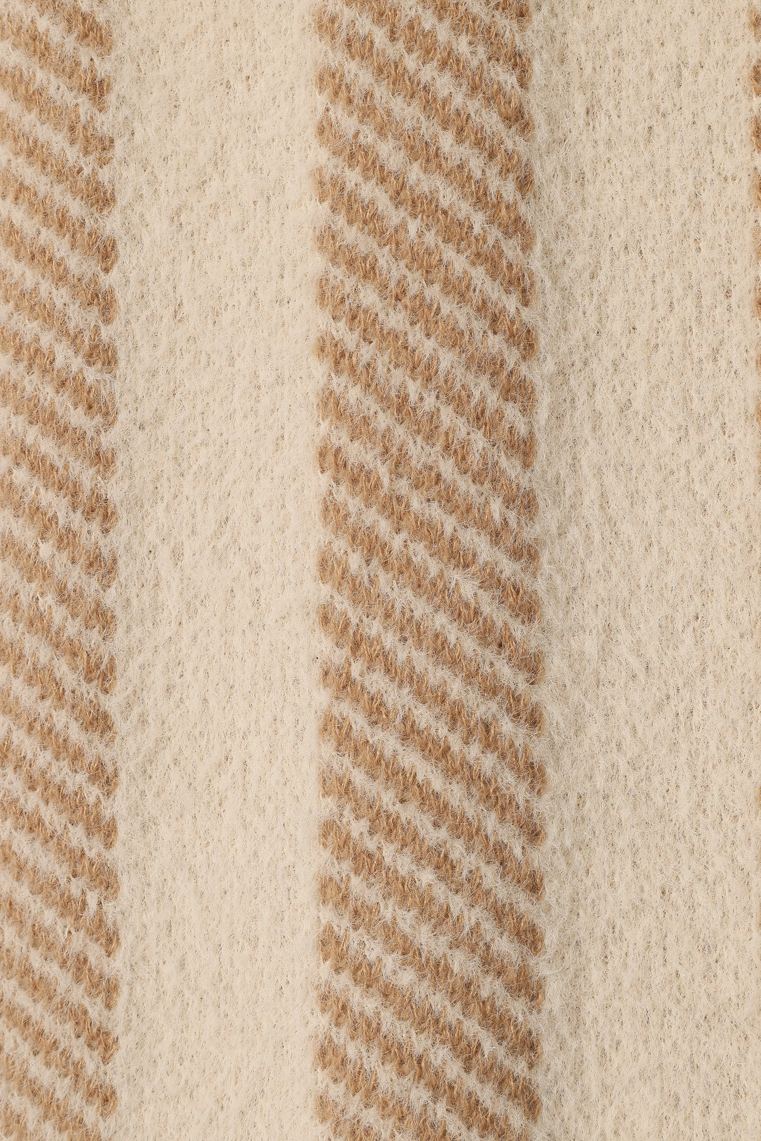 Anita Stripe Long Cardigan - Beige