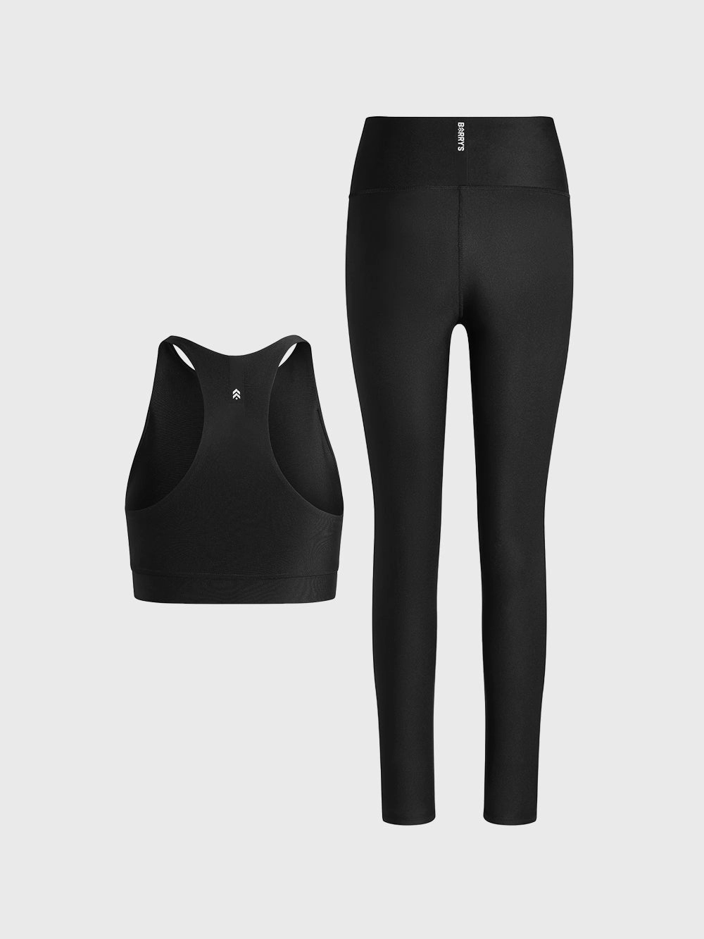 BARRY'S BLACK HIGH NECK BRA AND LEGGING SET