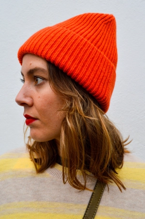 Billy Bamboo Merino Wool Orange Beanie