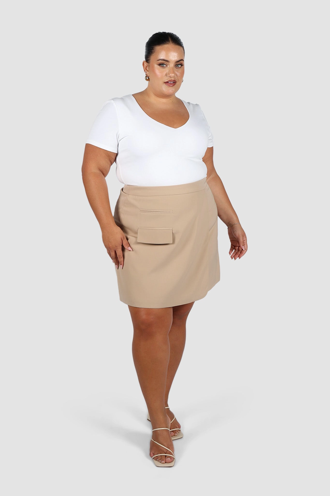 CALIE SKIRT COFFEE