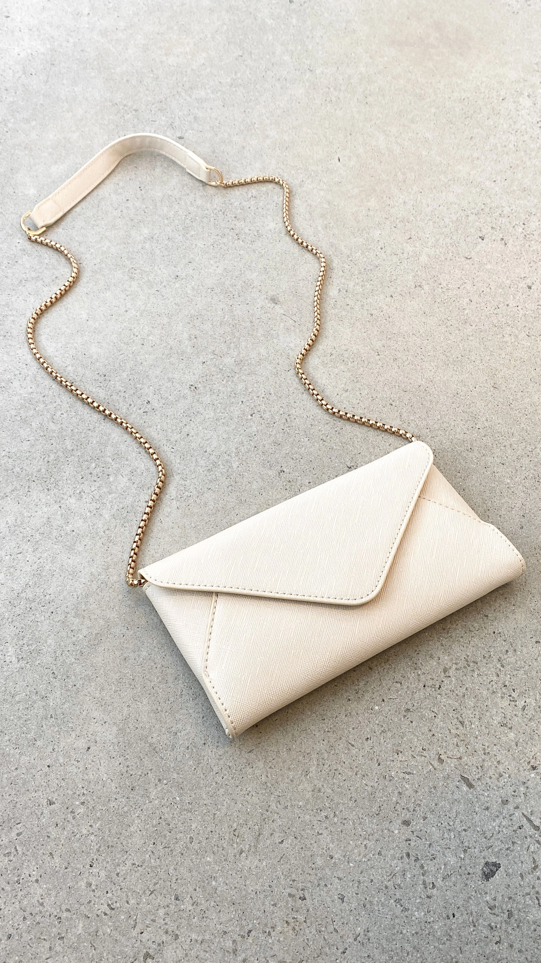 Carmen Envelope Cross Body Bag - Cream