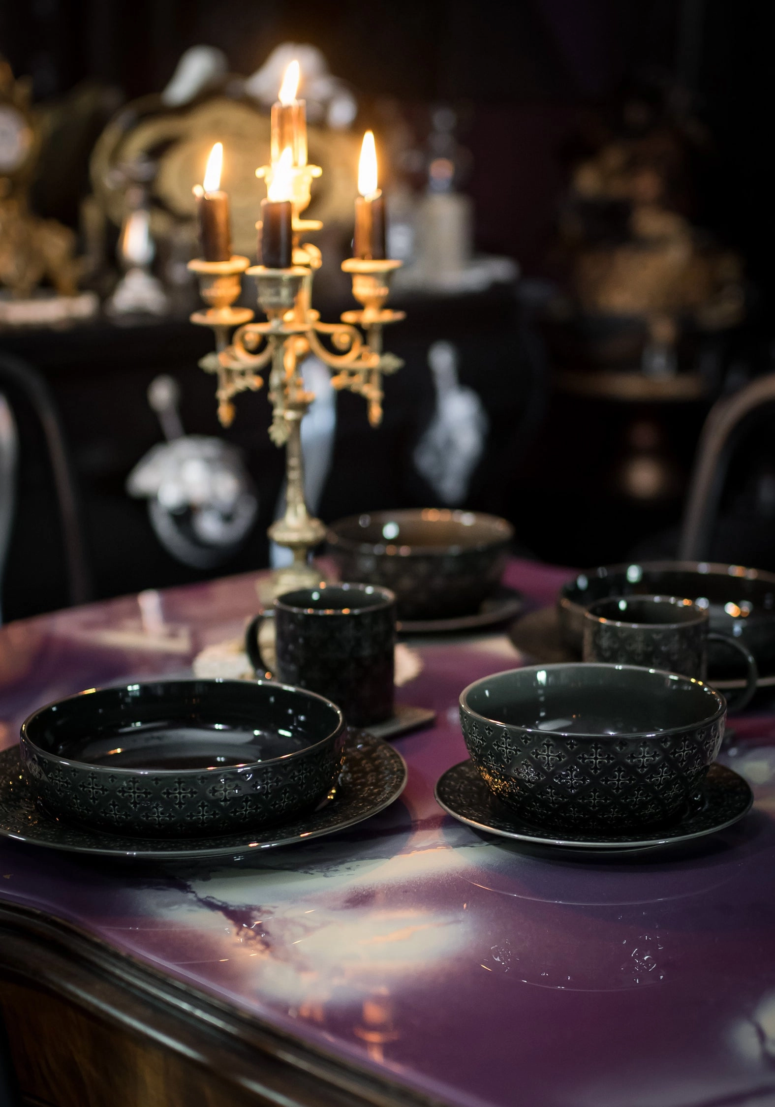 Crux Debossed Ombre Bowl (4 Piece Set)
