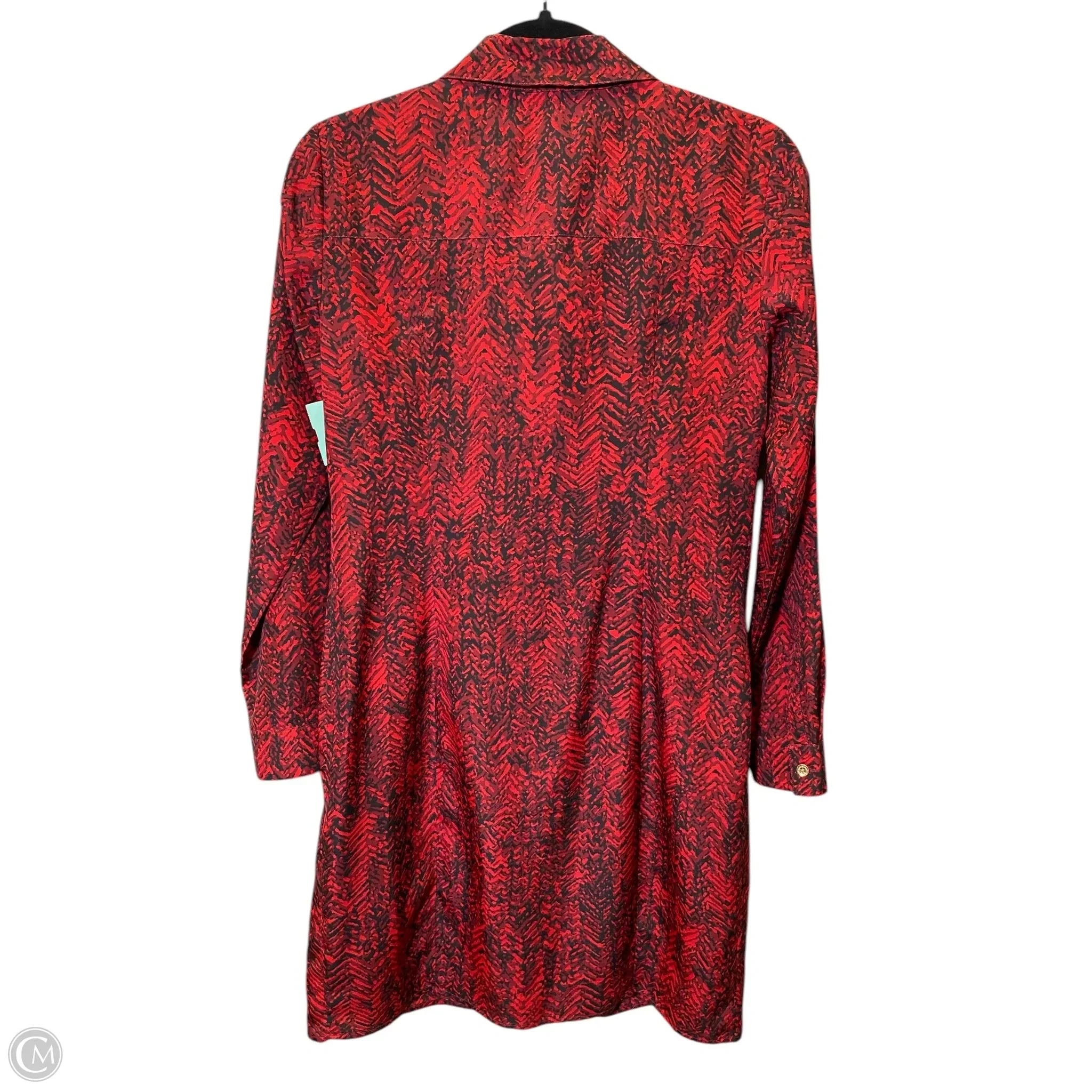 Dress Casual Midi By Michael By Michael Kors In Black & Red, Size: S