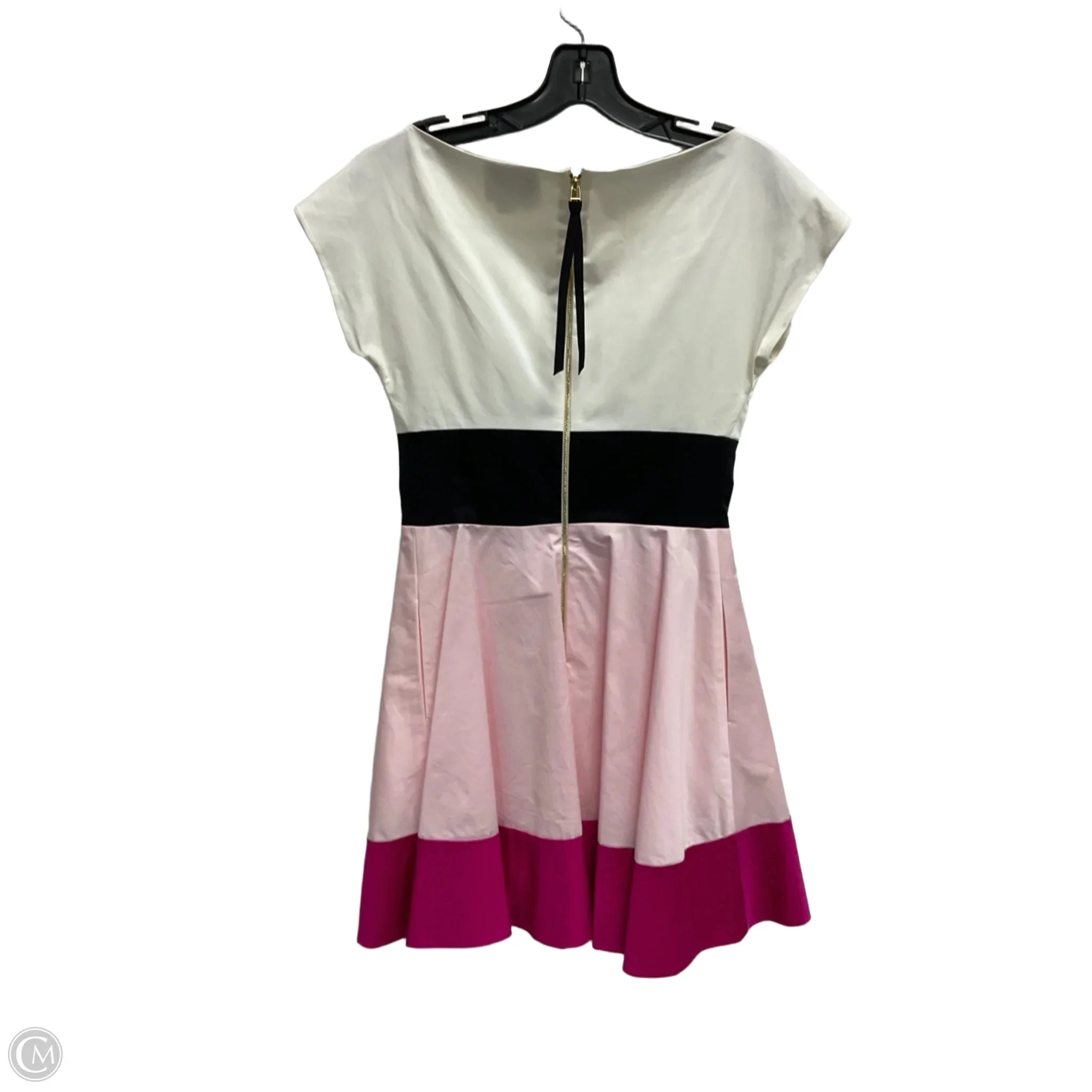 Dress Designer By Kate Spade In Black & Pink, Size: Xs