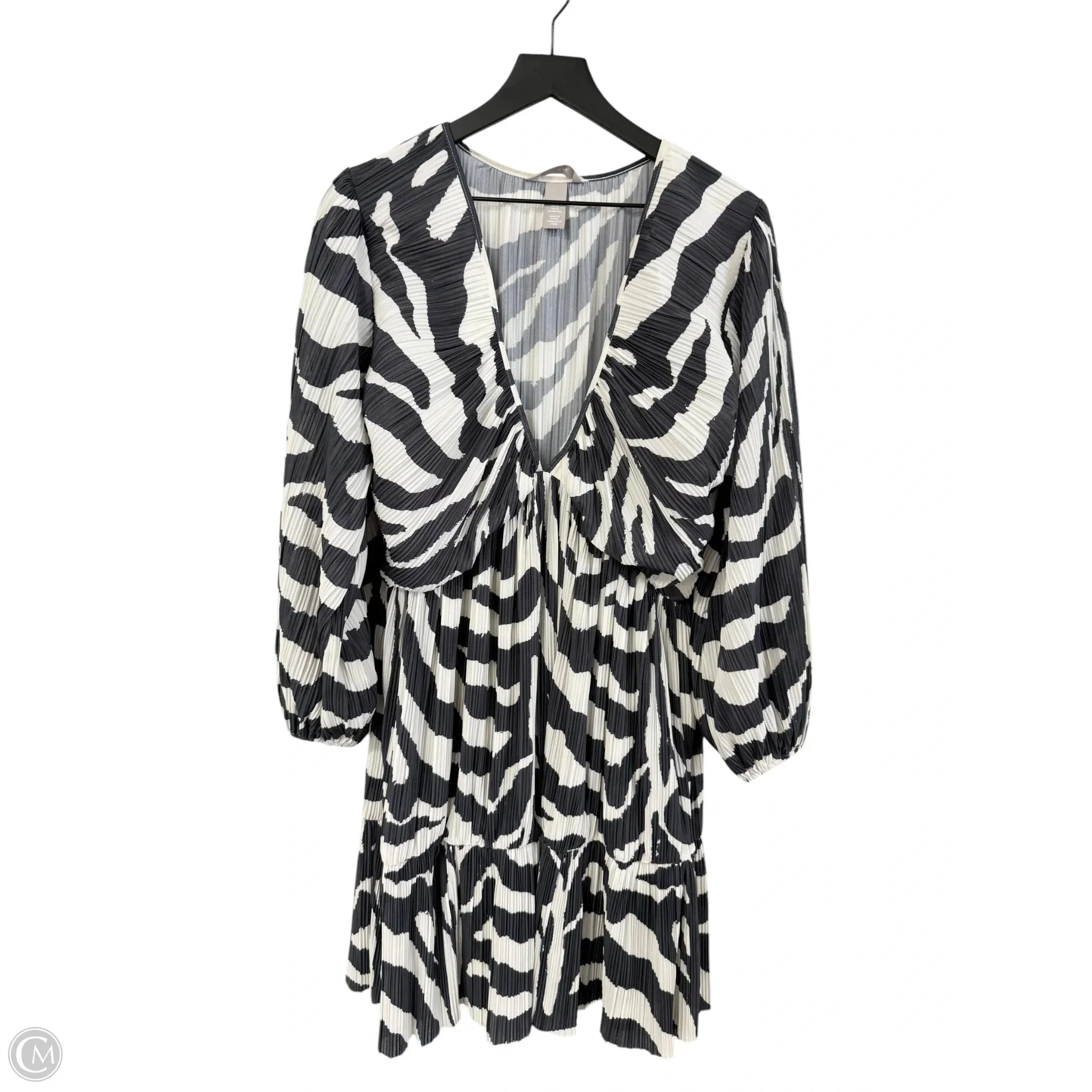 Dress Party Short By H&m In Black & White, Size: Xl
