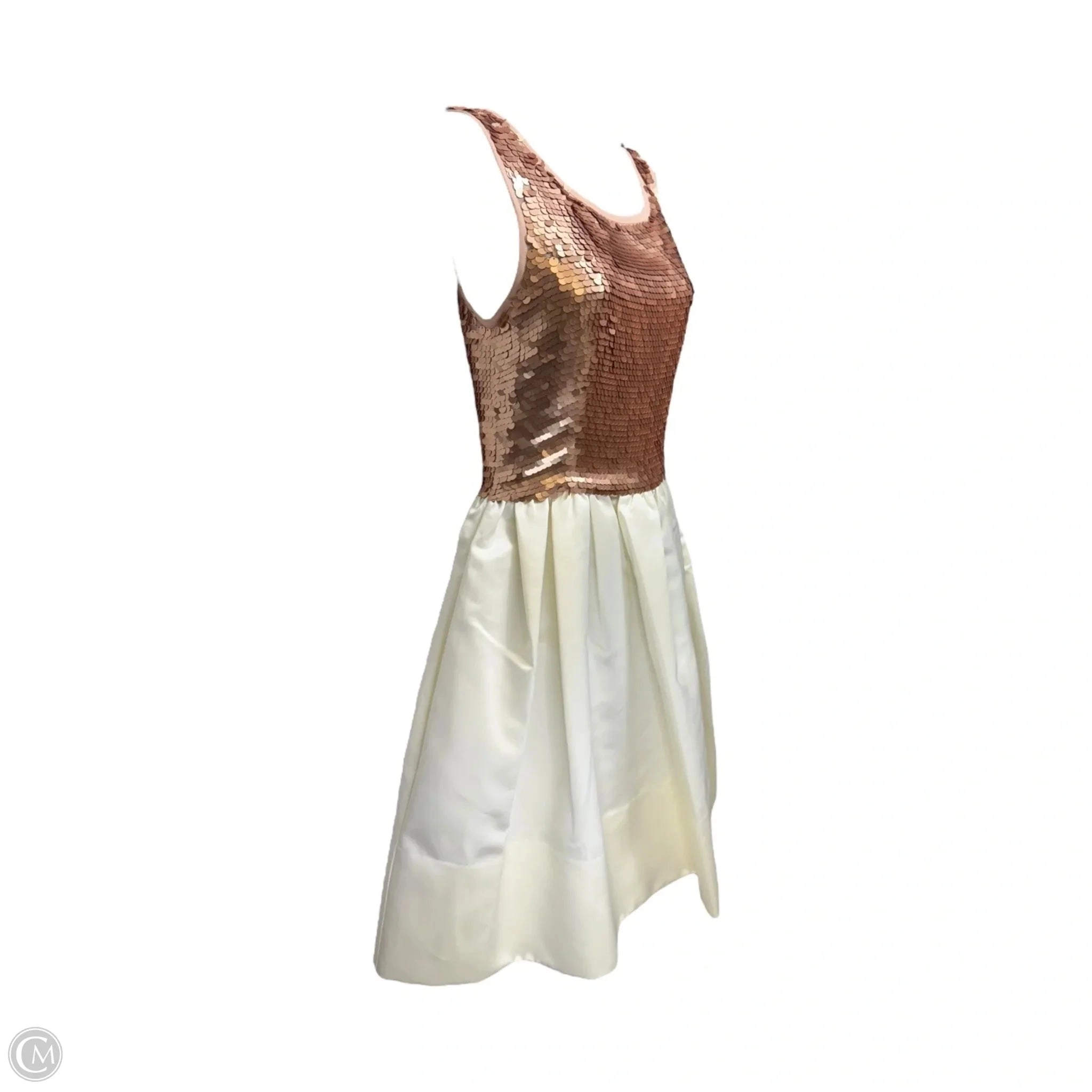 Dress Party Short By Paper Crown In Gold & White, Size: Xs
