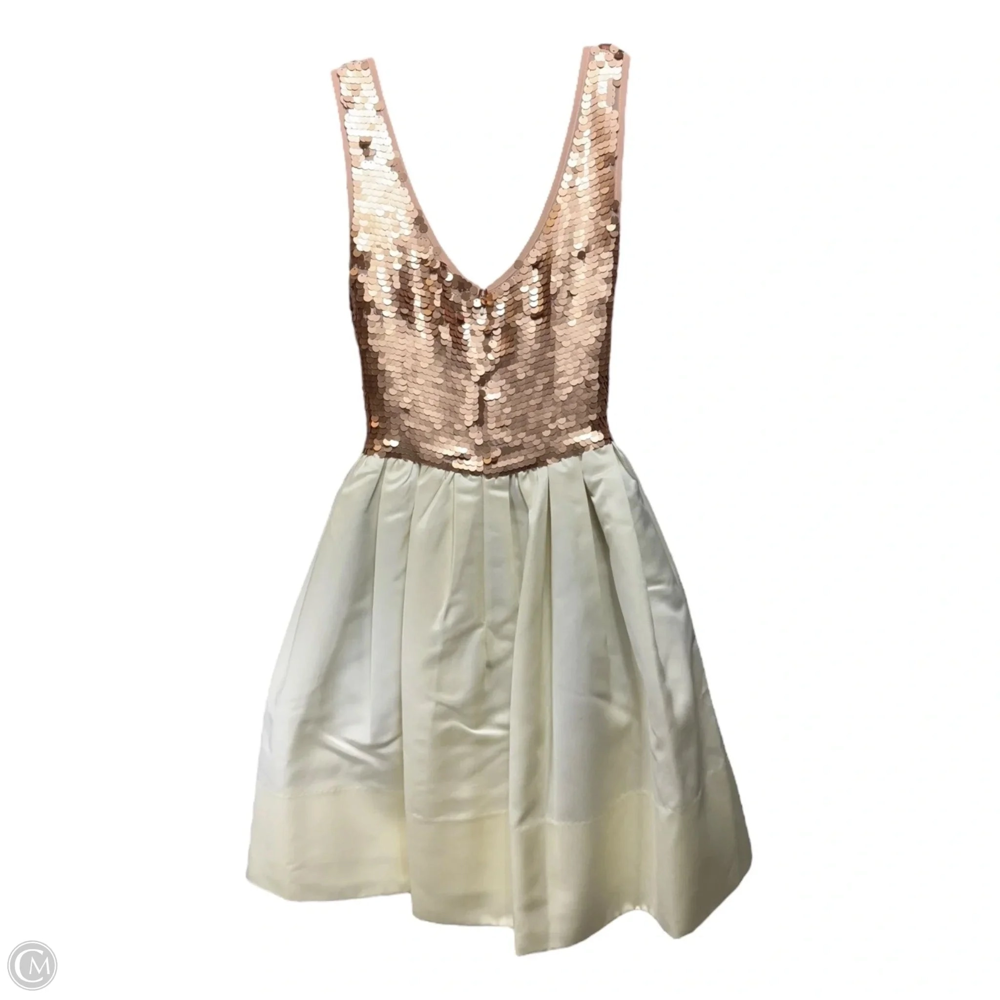 Dress Party Short By Paper Crown In Gold & White, Size: Xs