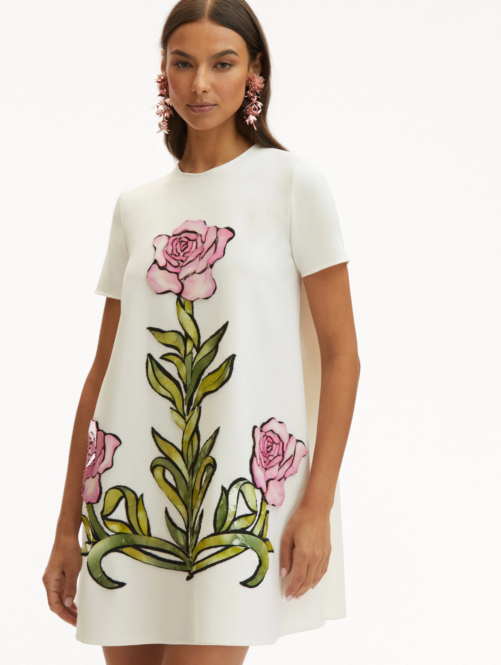 English Rose Mosaic Shift Dress