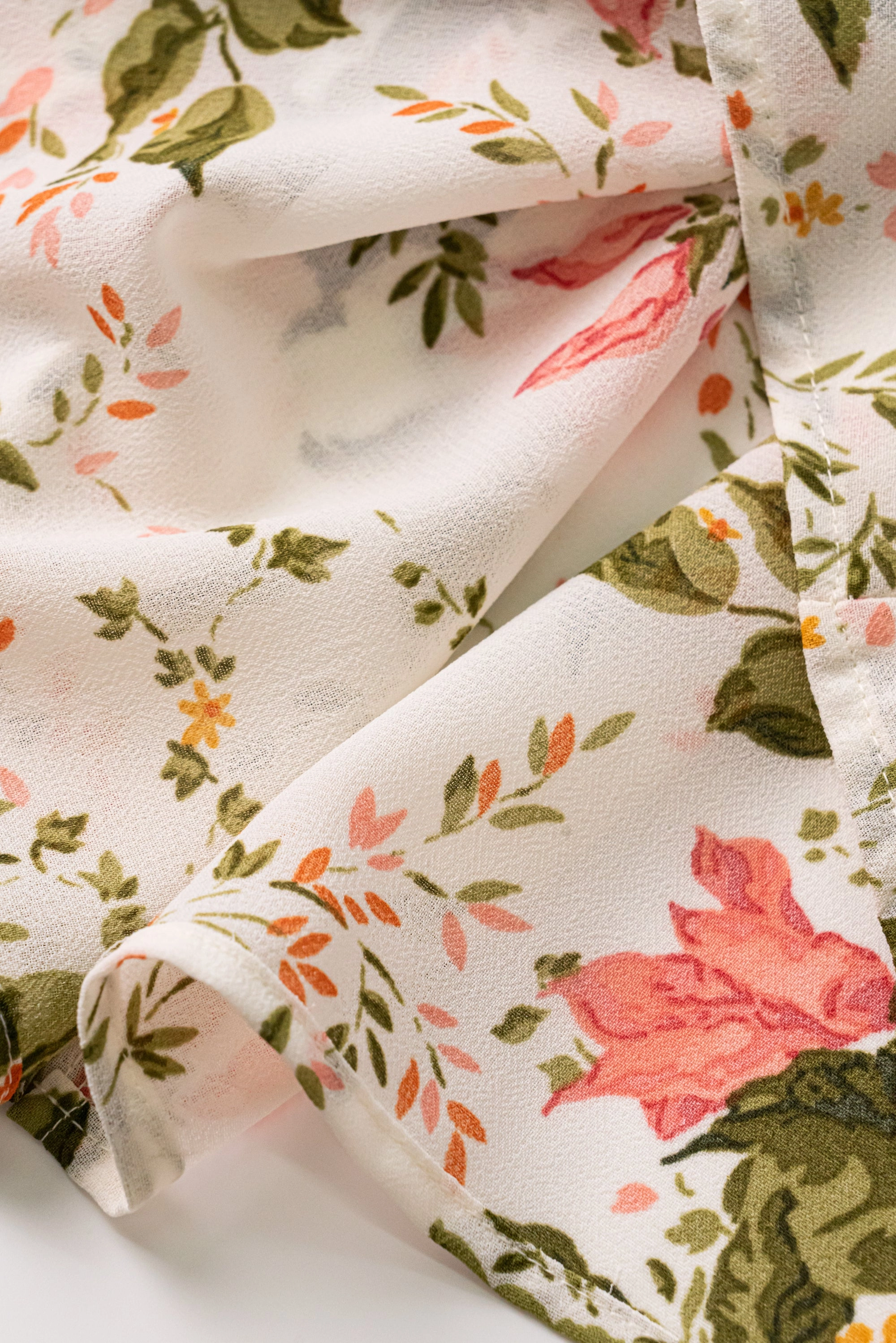 Floral Print A-line Midi Dress