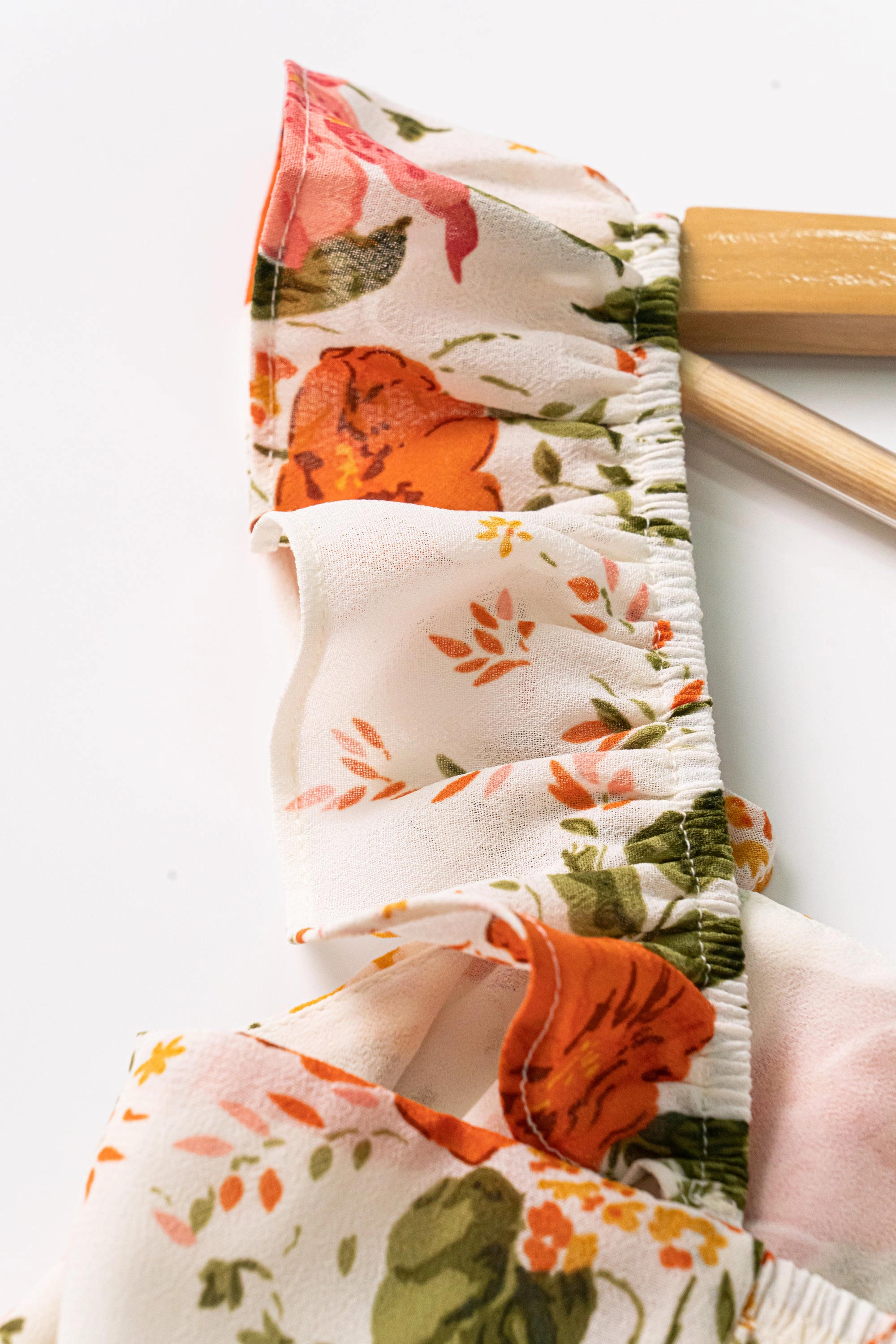 Floral Print A-line Midi Dress
