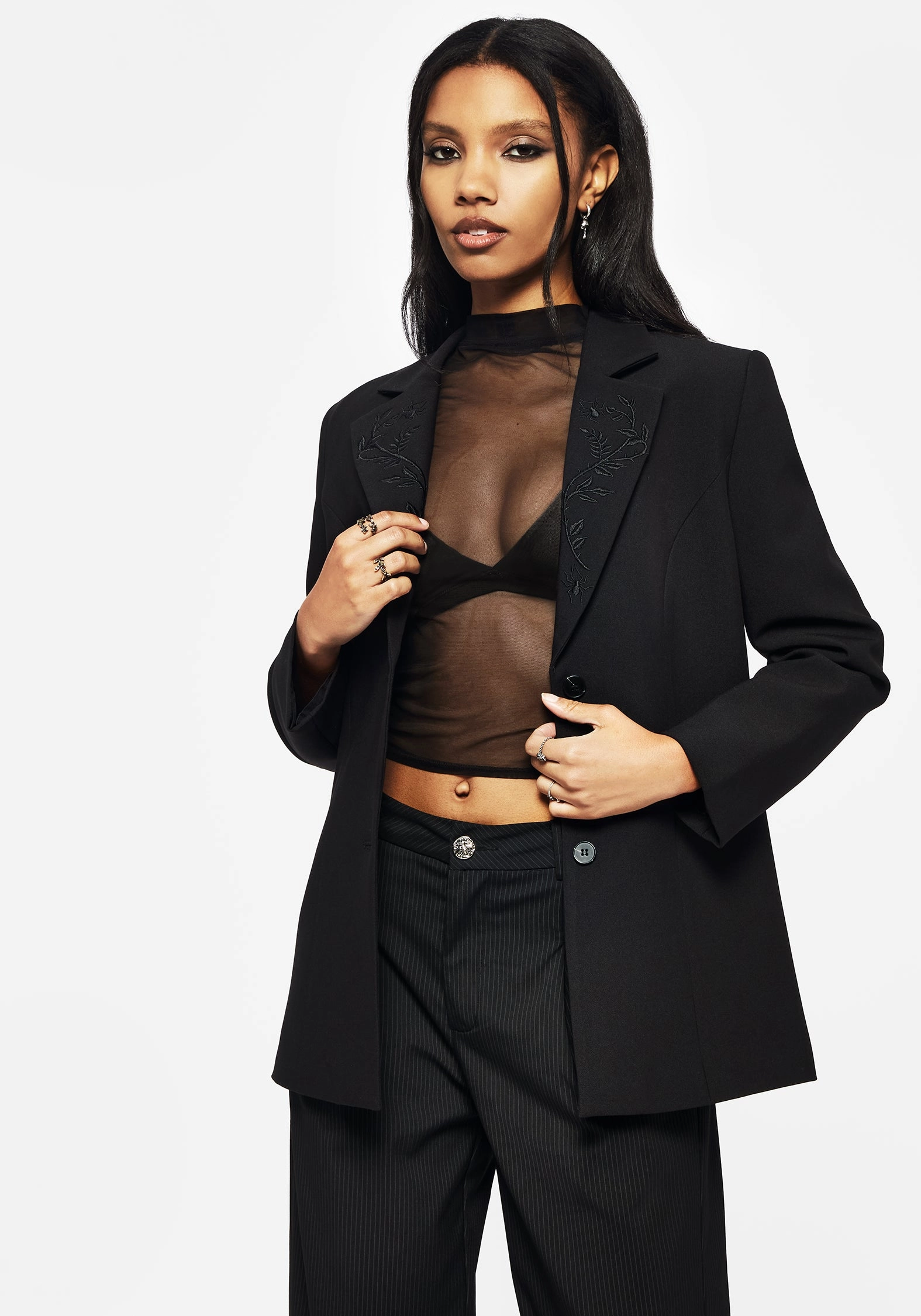 Funnelweb Embroidered Relaxed Blazer