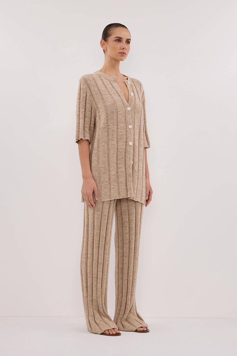 JAZZ NATURAL WIDE LEG KNIT PANT