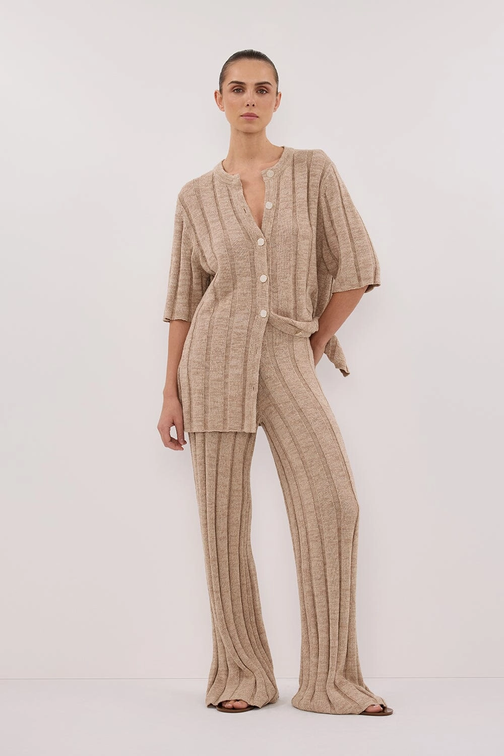 JAZZ NATURAL WIDE LEG KNIT PANT
