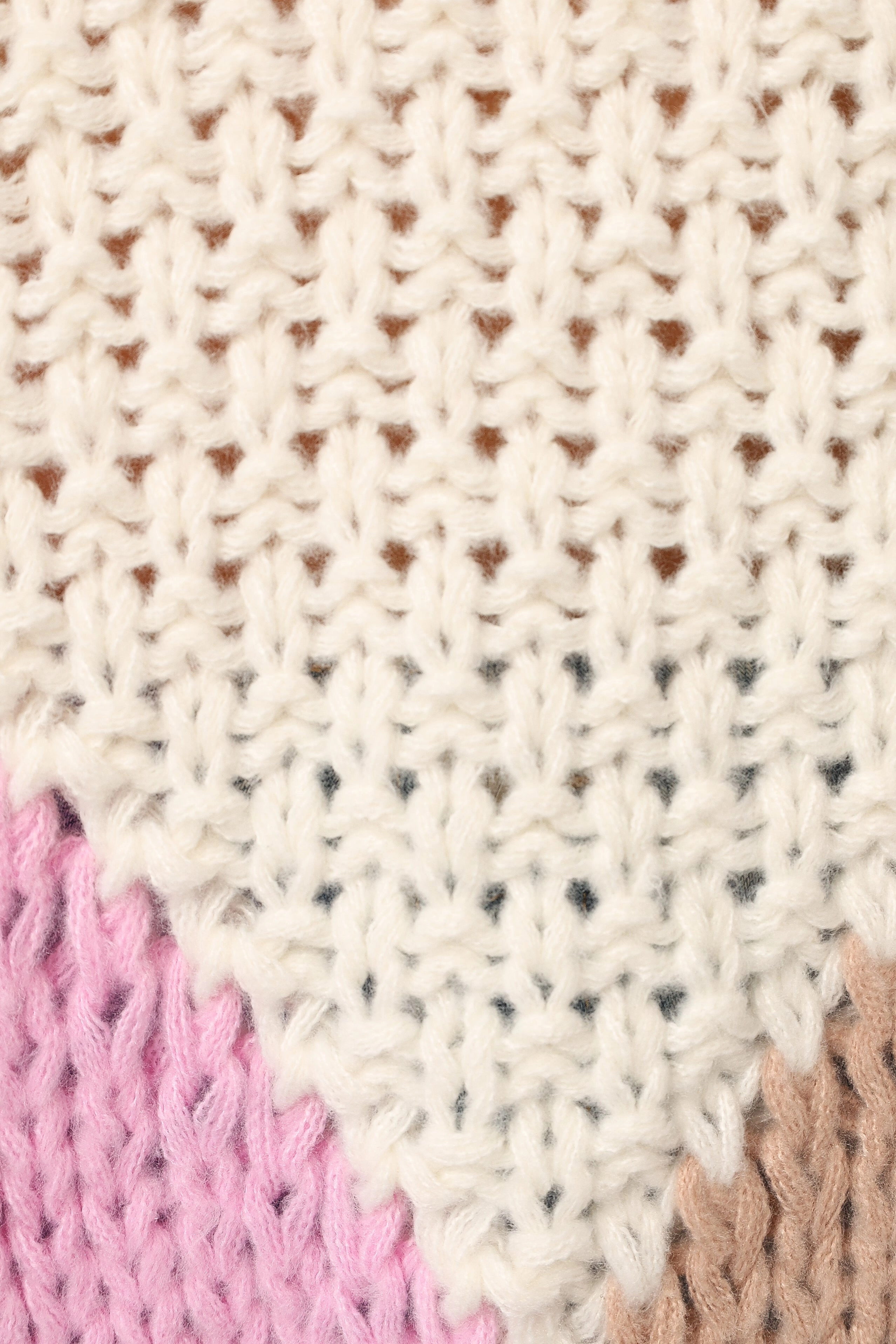 Koda Pattern Knit Sweater - Pink Multi