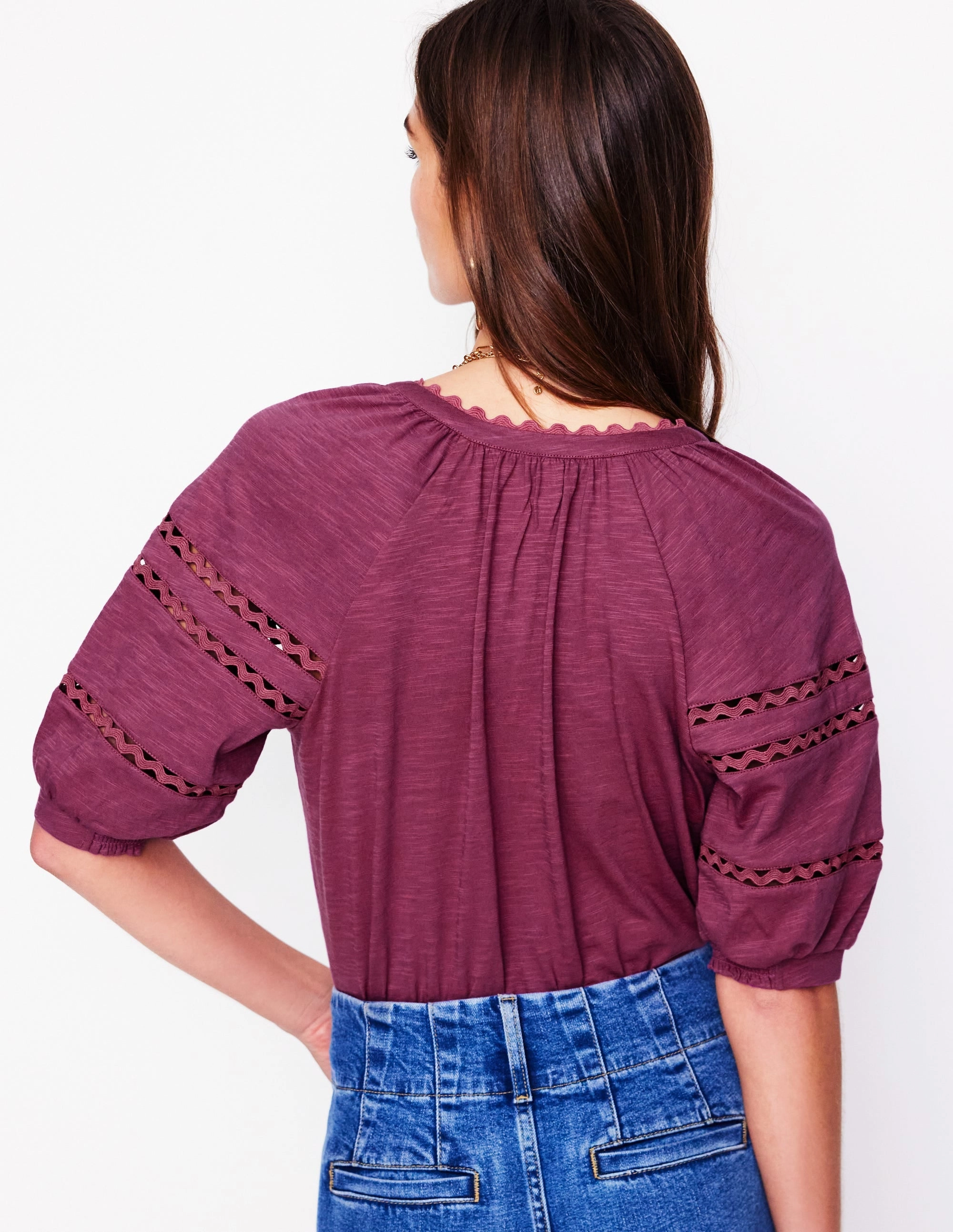 Maisy Rikrak Trim Top-Violet Quartz