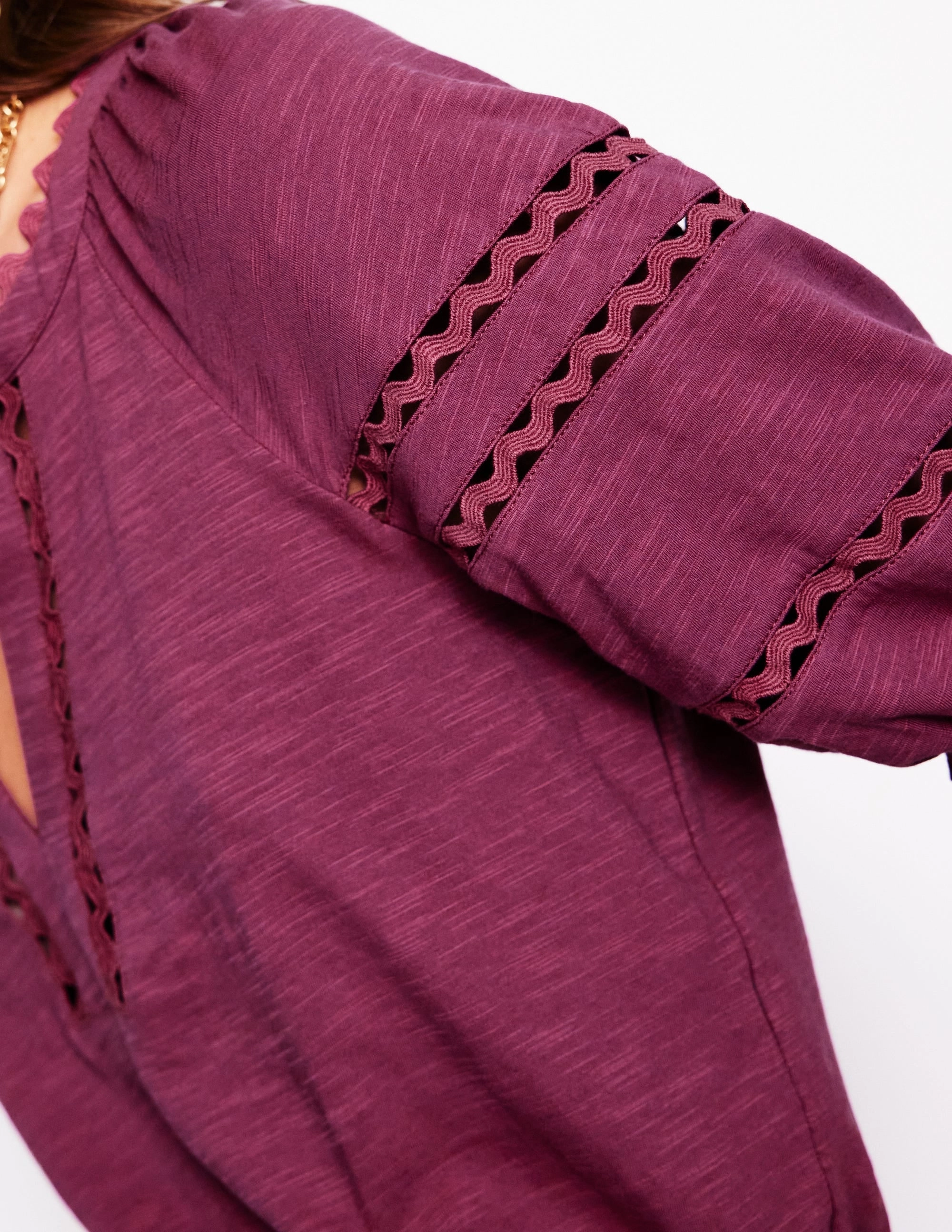Maisy Rikrak Trim Top-Violet Quartz