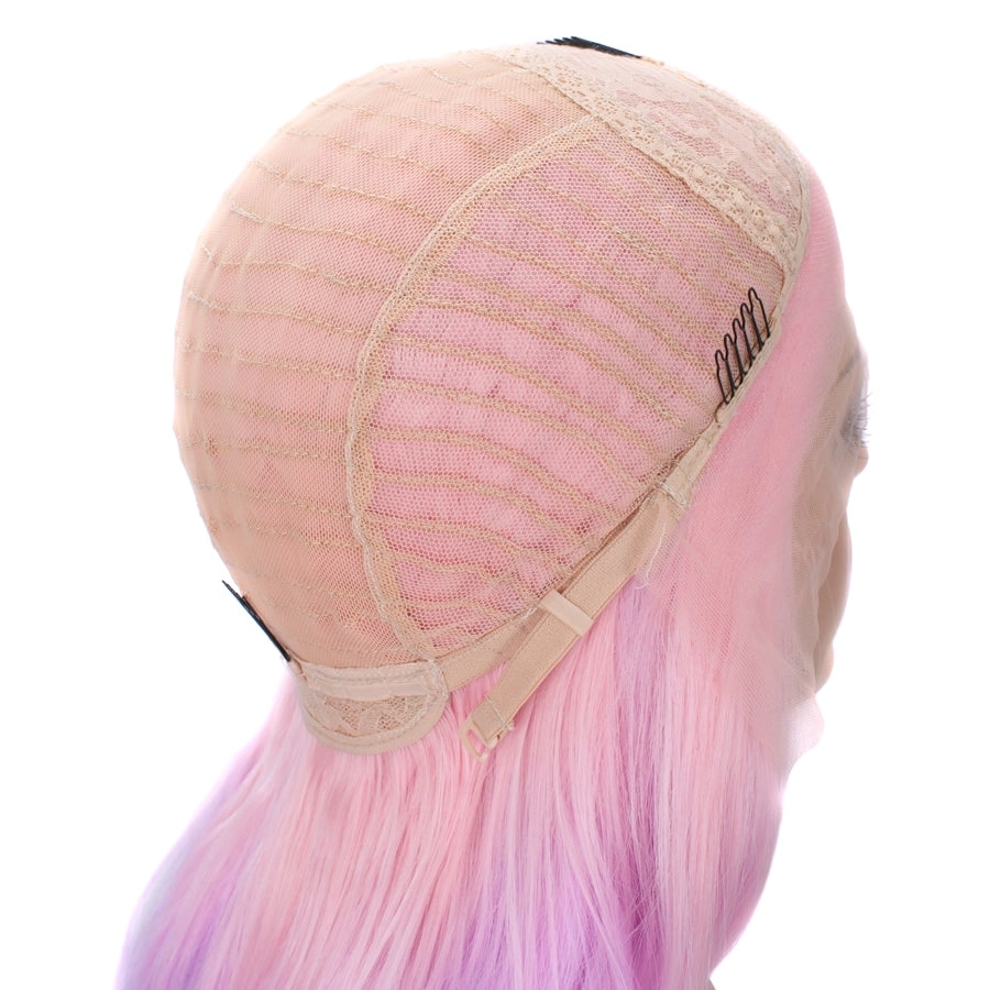 Mermaid - Colorful Long Wavy Synthetic Lace Front Wig Imstyle