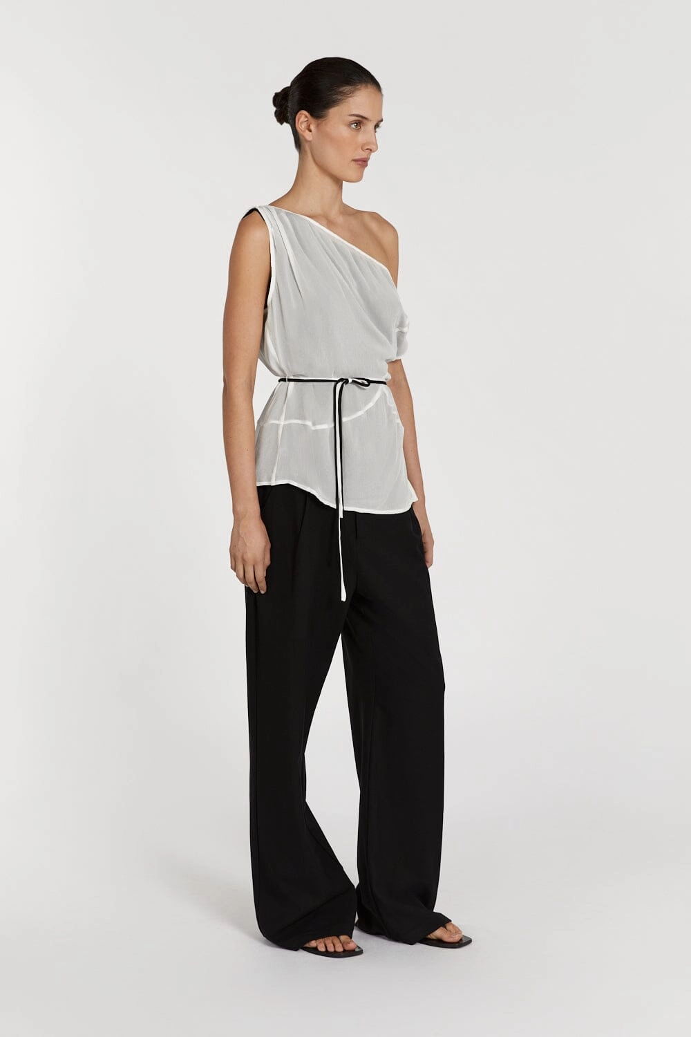 MIA OFF WHITE ASYMMETRICAL TOP