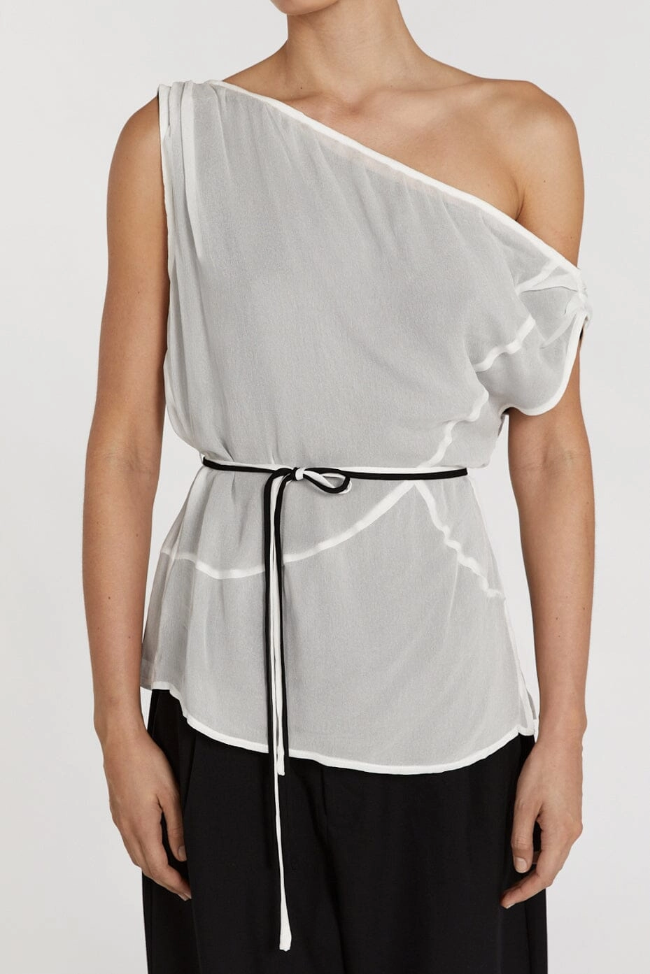 MIA OFF WHITE ASYMMETRICAL TOP