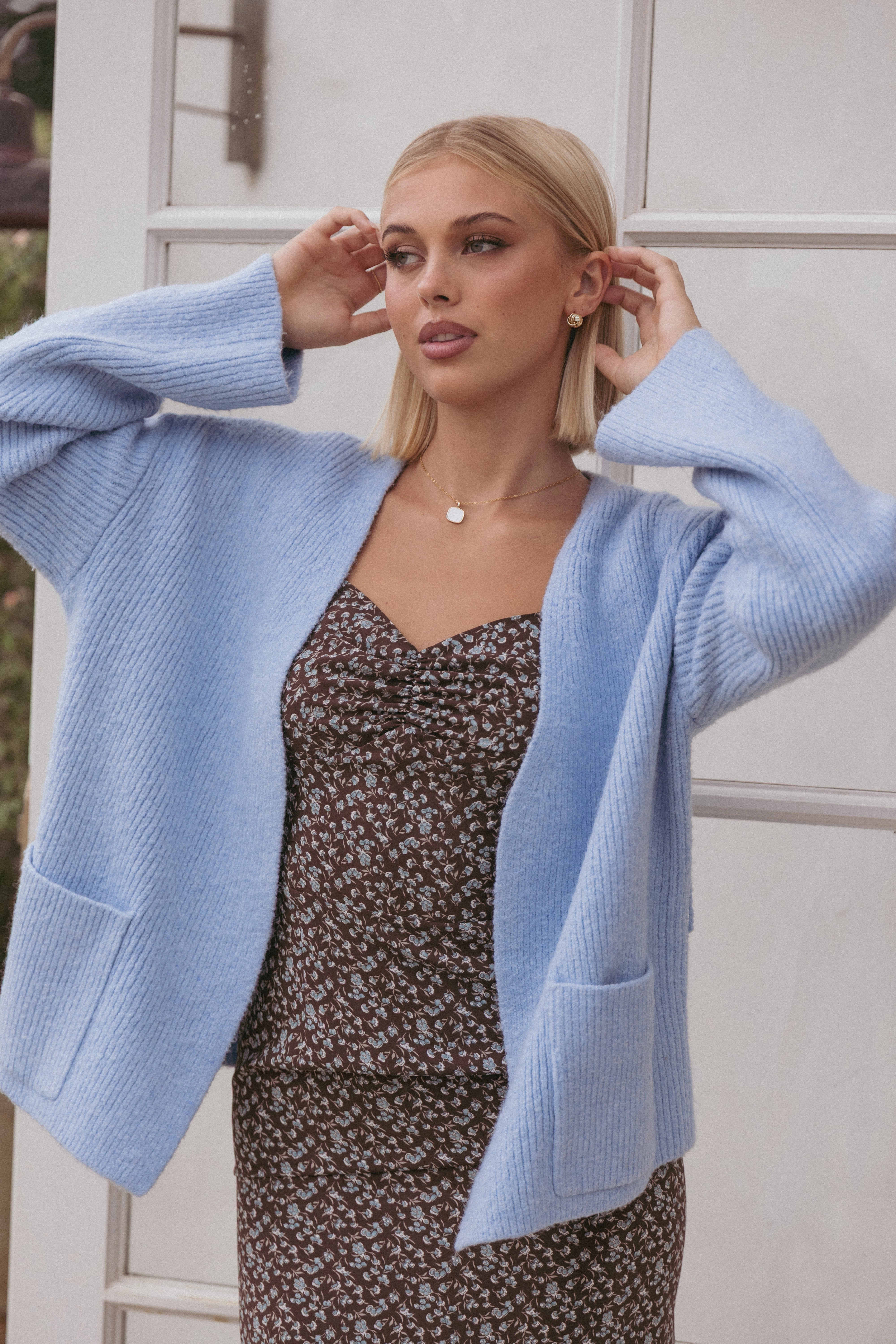 Mika Wrap Cardigan - Blue
