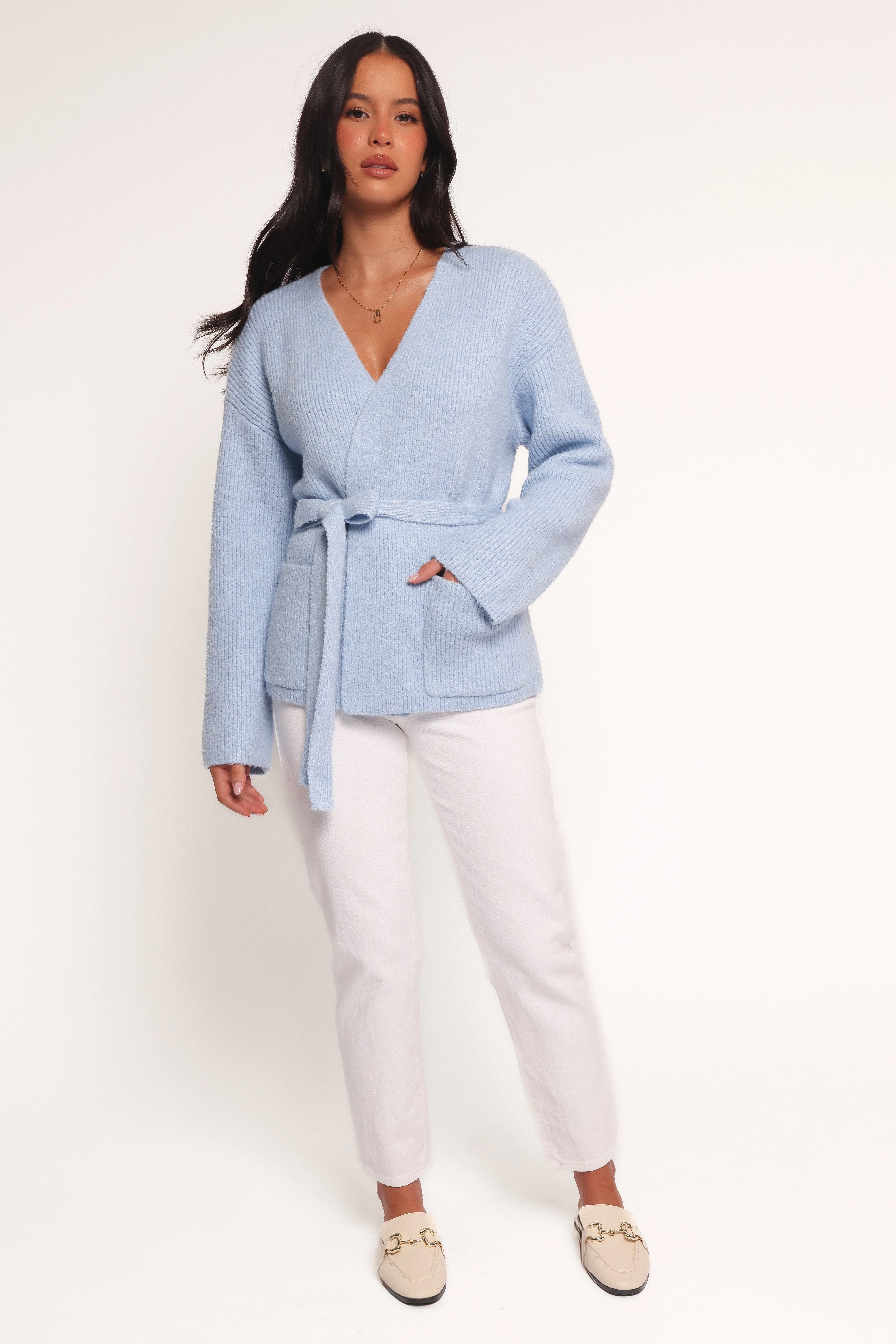 Mika Wrap Cardigan - Blue