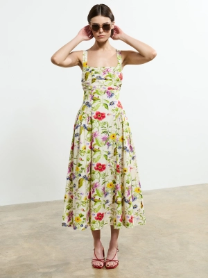 Monica Barletta Poplin Midi Dress