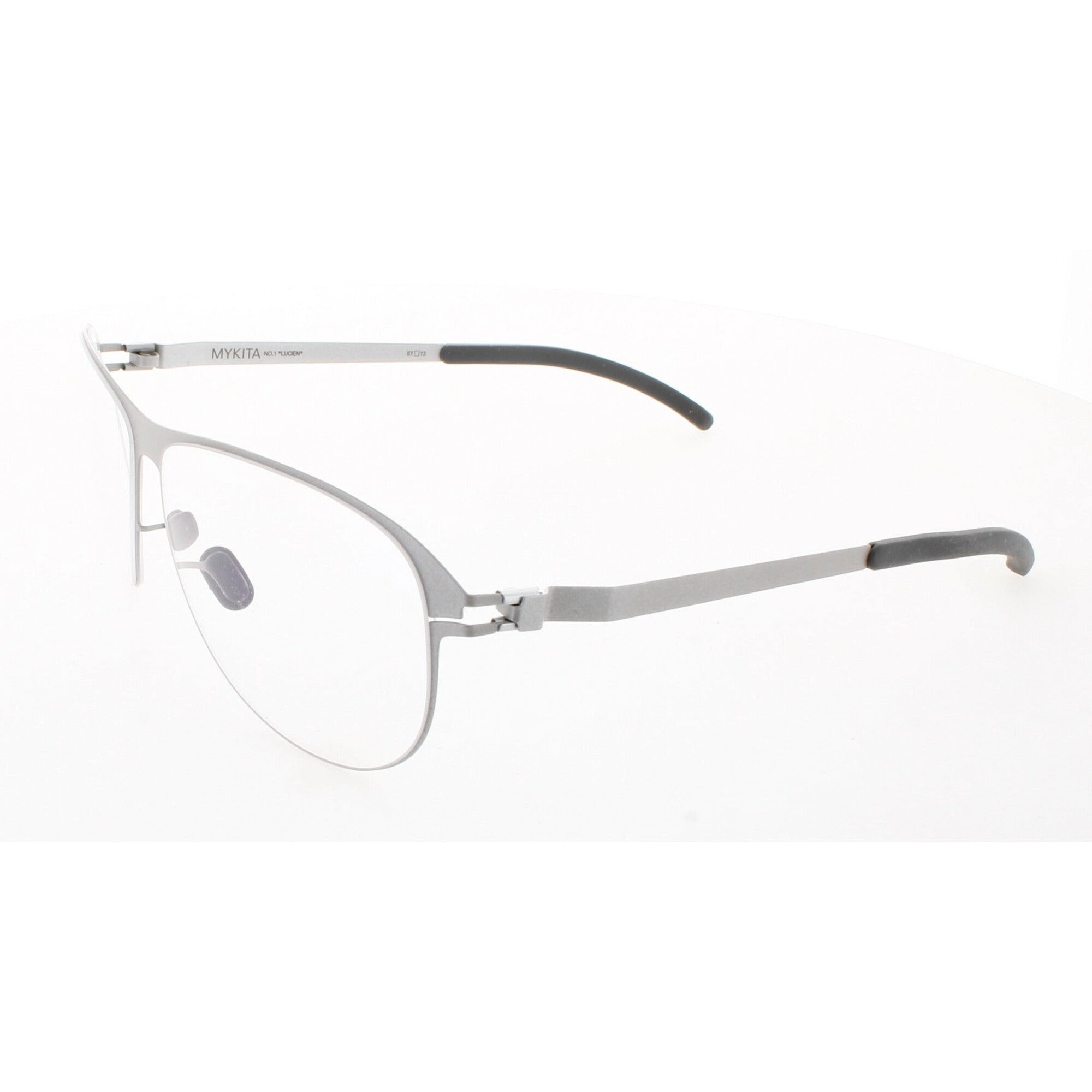 Mykita Unisex Eyeglasses - Warm Grey Metal Cat Eye Frame | NO1-LUCIEN-WARM-GREY 137