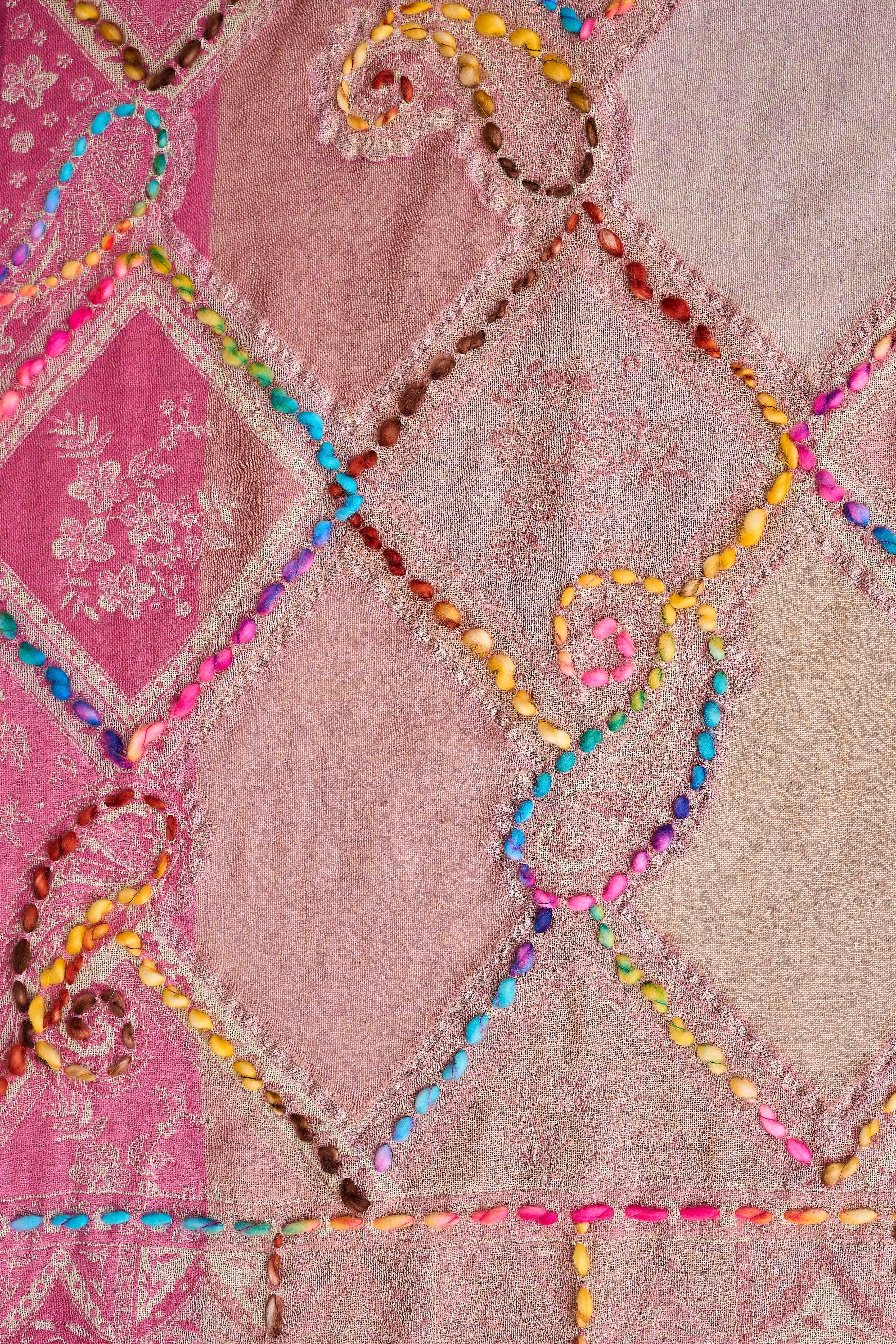 Paisley Embellished Blanket Scarf - Multicolour