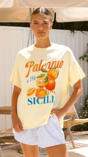 Palermo Shirt and Shorts Set - Yellow/Blue