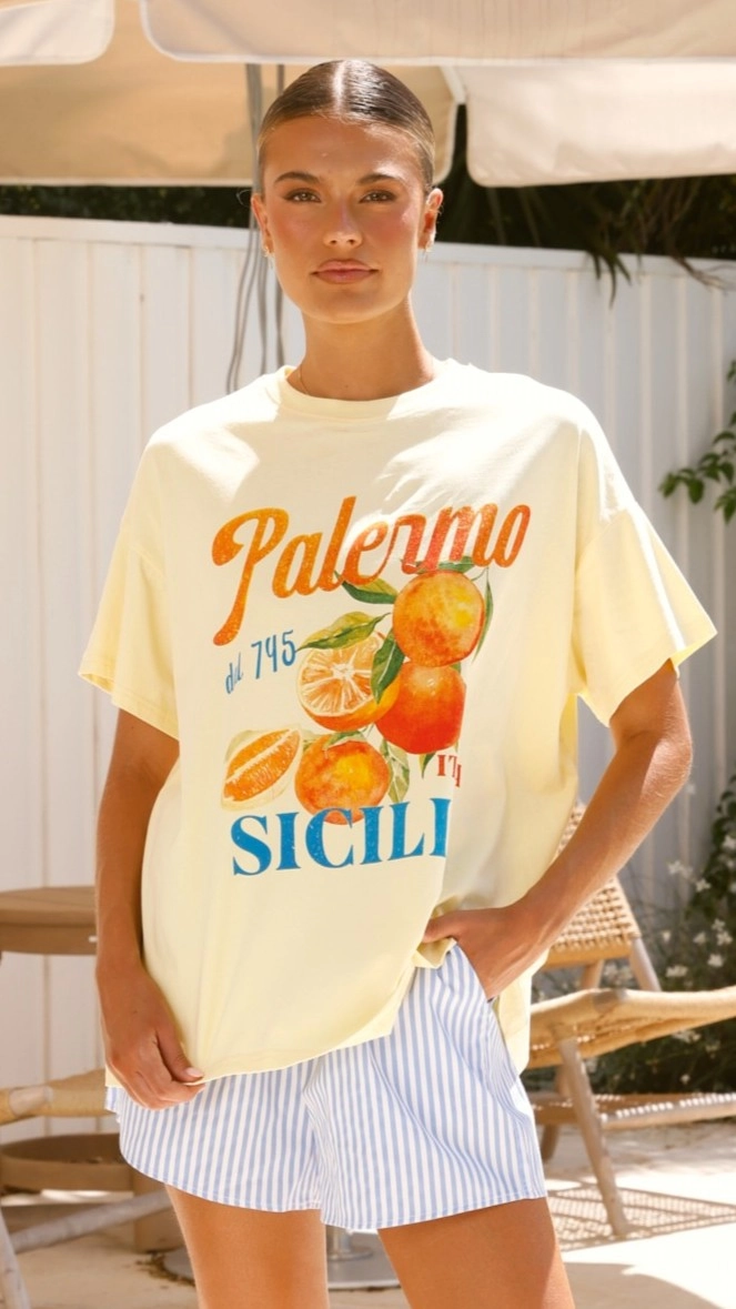 Palermo Shirt and Shorts Set - Yellow/Blue