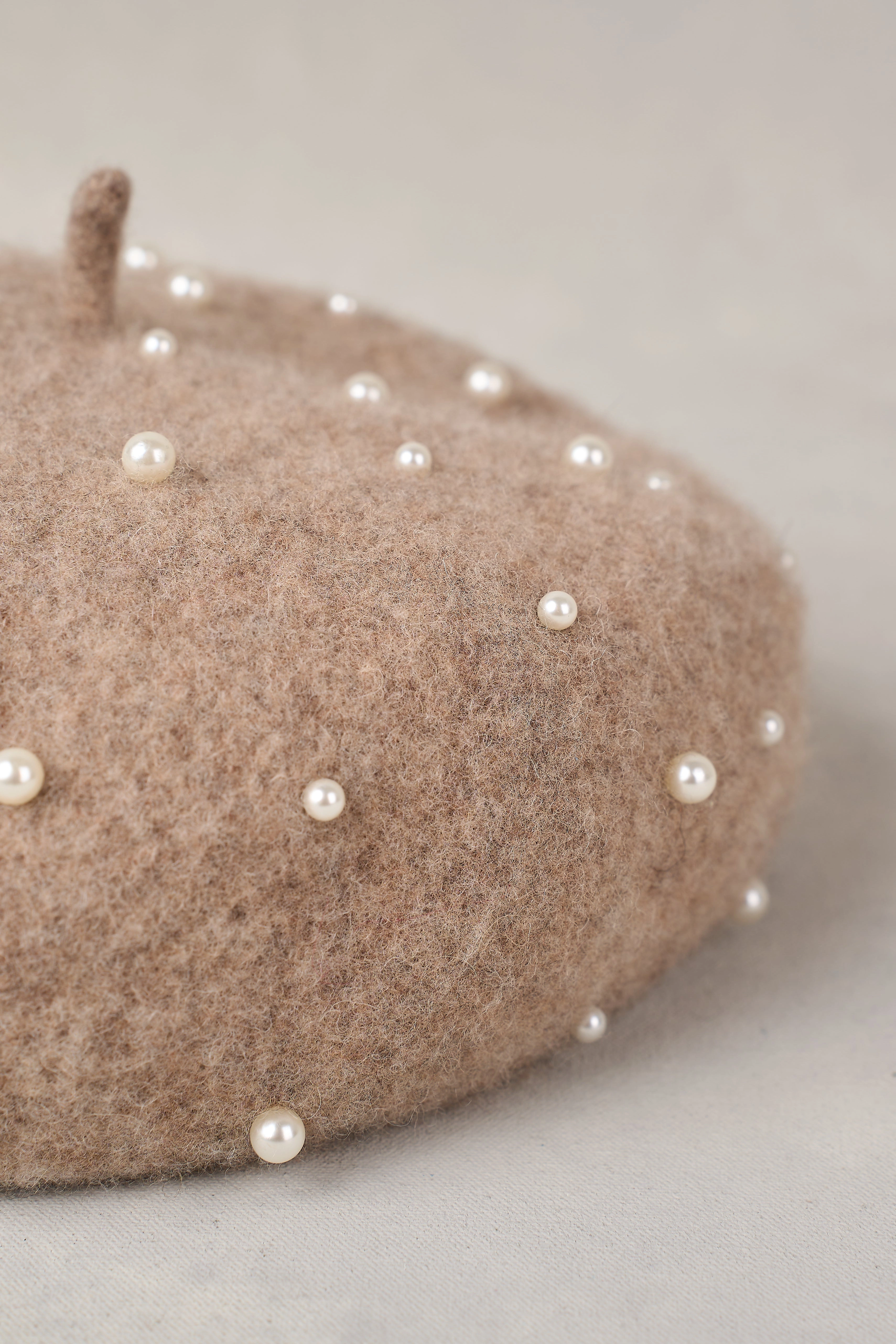 Pearl Beret - Taupe Marle