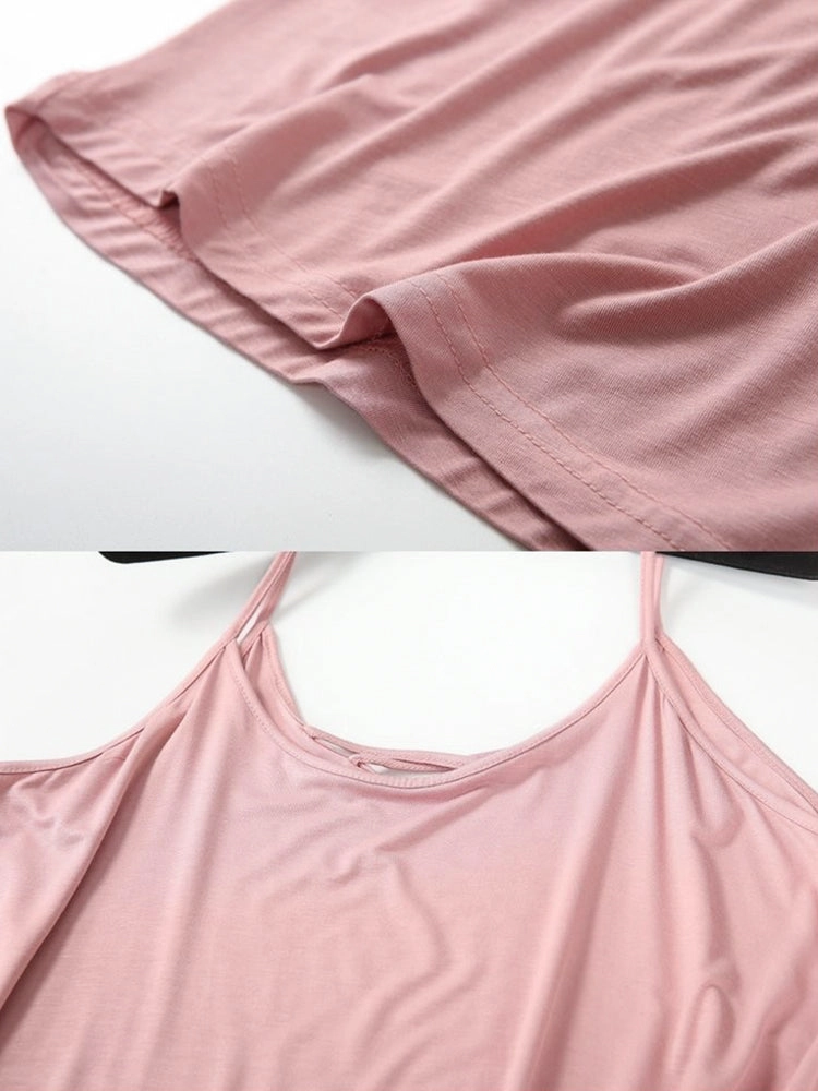Plus Size Soft Night Dress Cool Sleep Midi Slip Dress