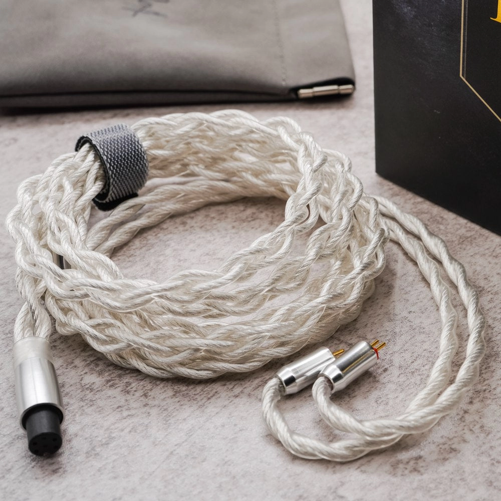 QoA RUM Silver Plated OCC Earphone Cable MMCX / 0.78mm