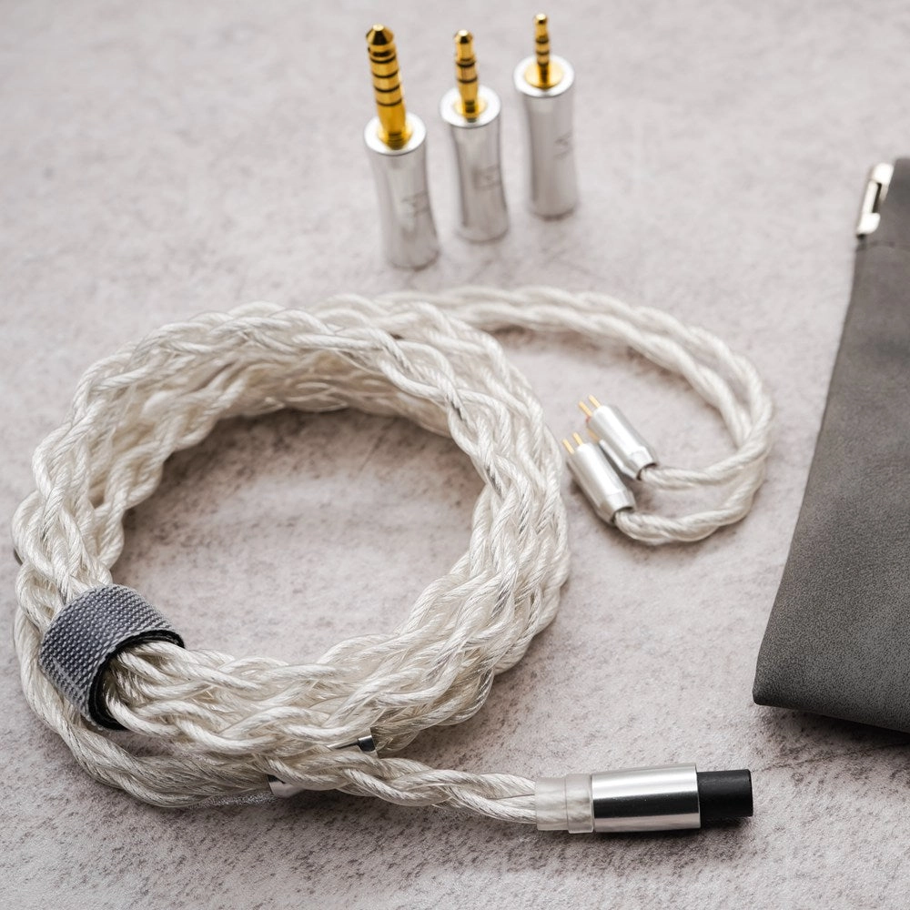 QoA RUM Silver Plated OCC Earphone Cable MMCX / 0.78mm