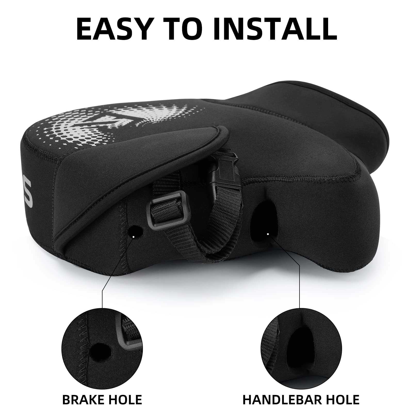 ROCKBROS Windproof Motorcycle Handlebar Muffs - Cold Weather Hand Warmers
