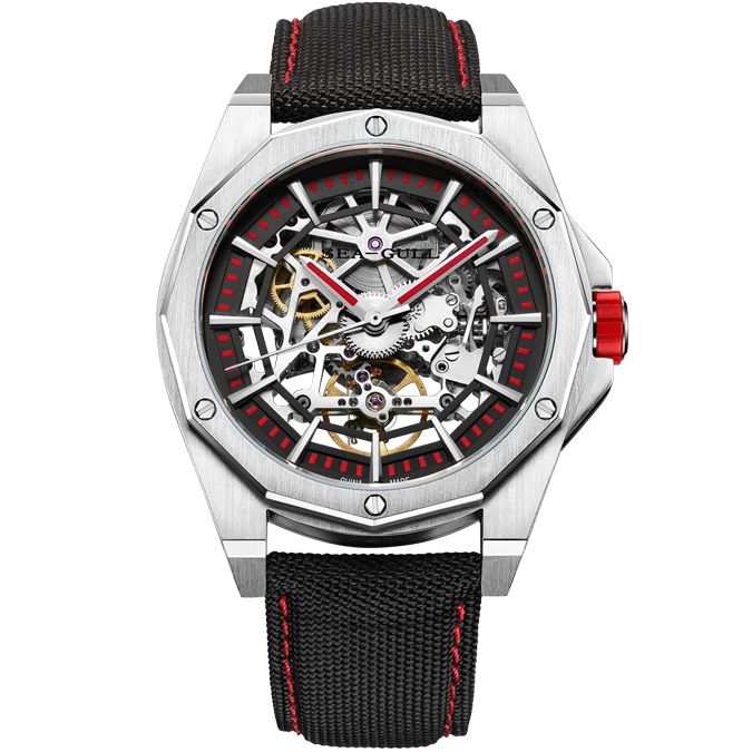 Seagull Watch | Trendy Edgy Skeleton Polygonal Automatic Watch 43mm