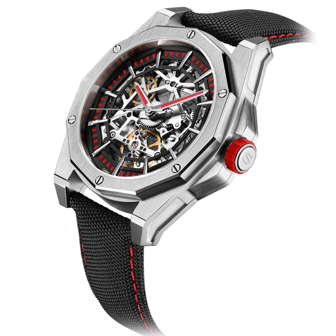 Seagull Watch | Trendy Edgy Skeleton Polygonal Automatic Watch 43mm