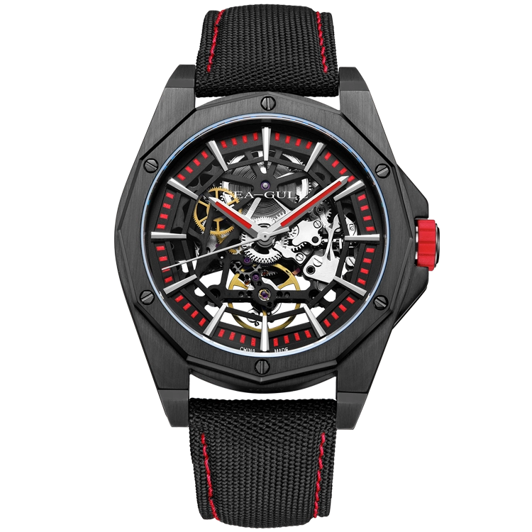 Seagull Watch | Trendy Edgy Skeleton Polygonal Automatic Watch 43mm