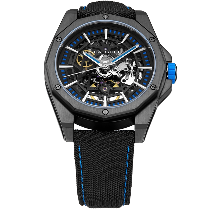 Seagull Watch | Trendy Edgy Skeleton Polygonal Automatic Watch 43mm