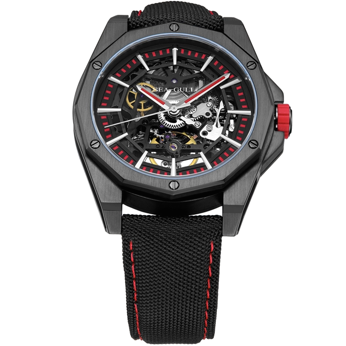 Seagull Watch | Trendy Edgy Skeleton Polygonal Automatic Watch 43mm