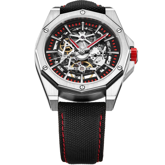 Seagull Watch | Trendy Edgy Skeleton Polygonal Automatic Watch 43mm