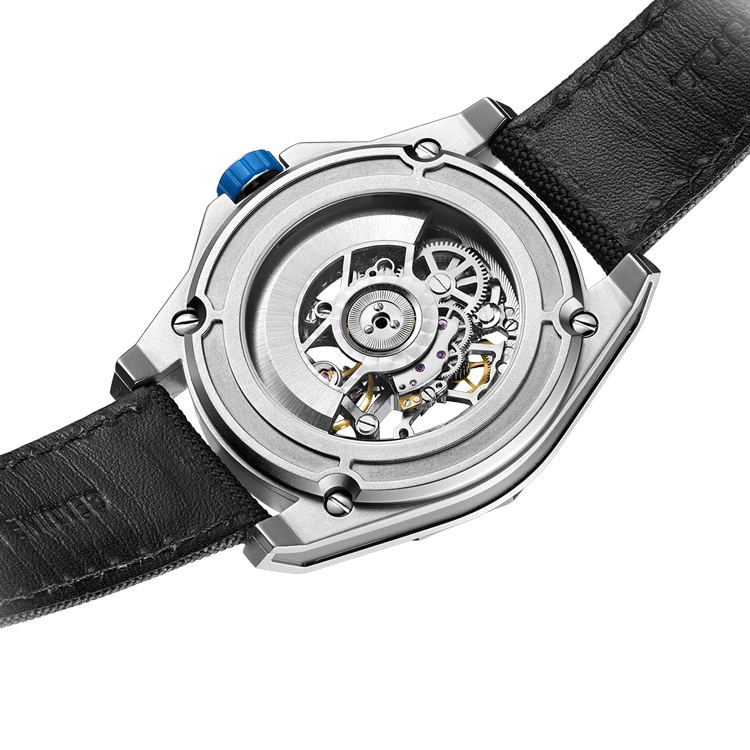 Seagull Watch | Trendy Edgy Skeleton Polygonal Automatic Watch 43mm