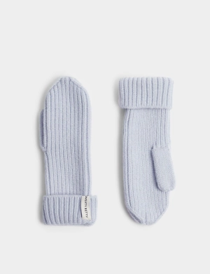 Snowfall Knitted Mittens - Salt Blue