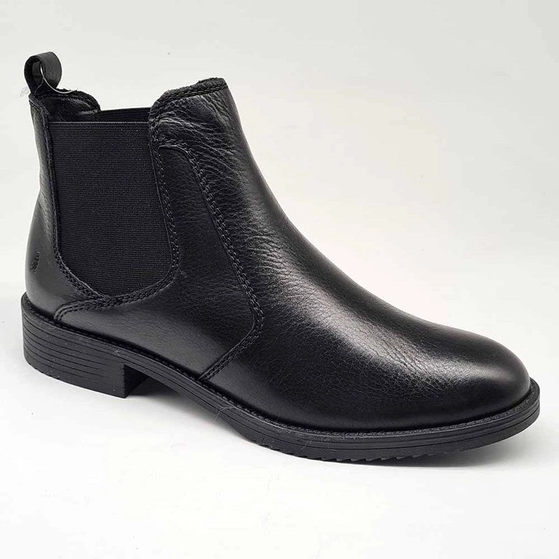 Soft Style by Hush Puppies Sedi Leather Ankle Boot - Black