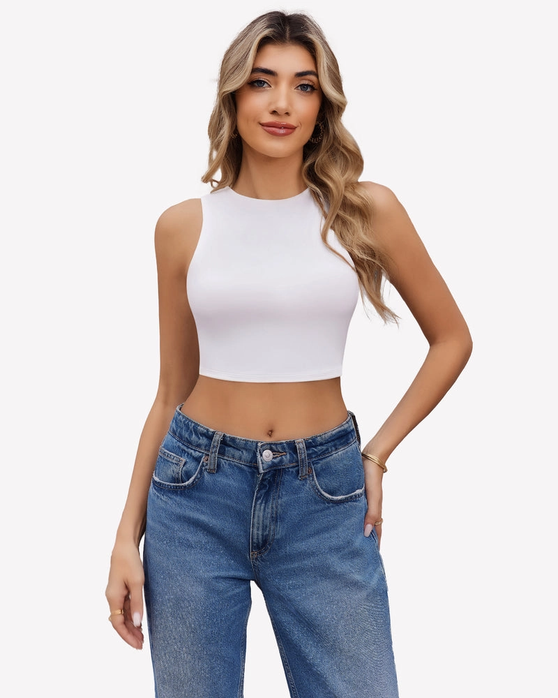 Tank Top Double Lined Crop Tops