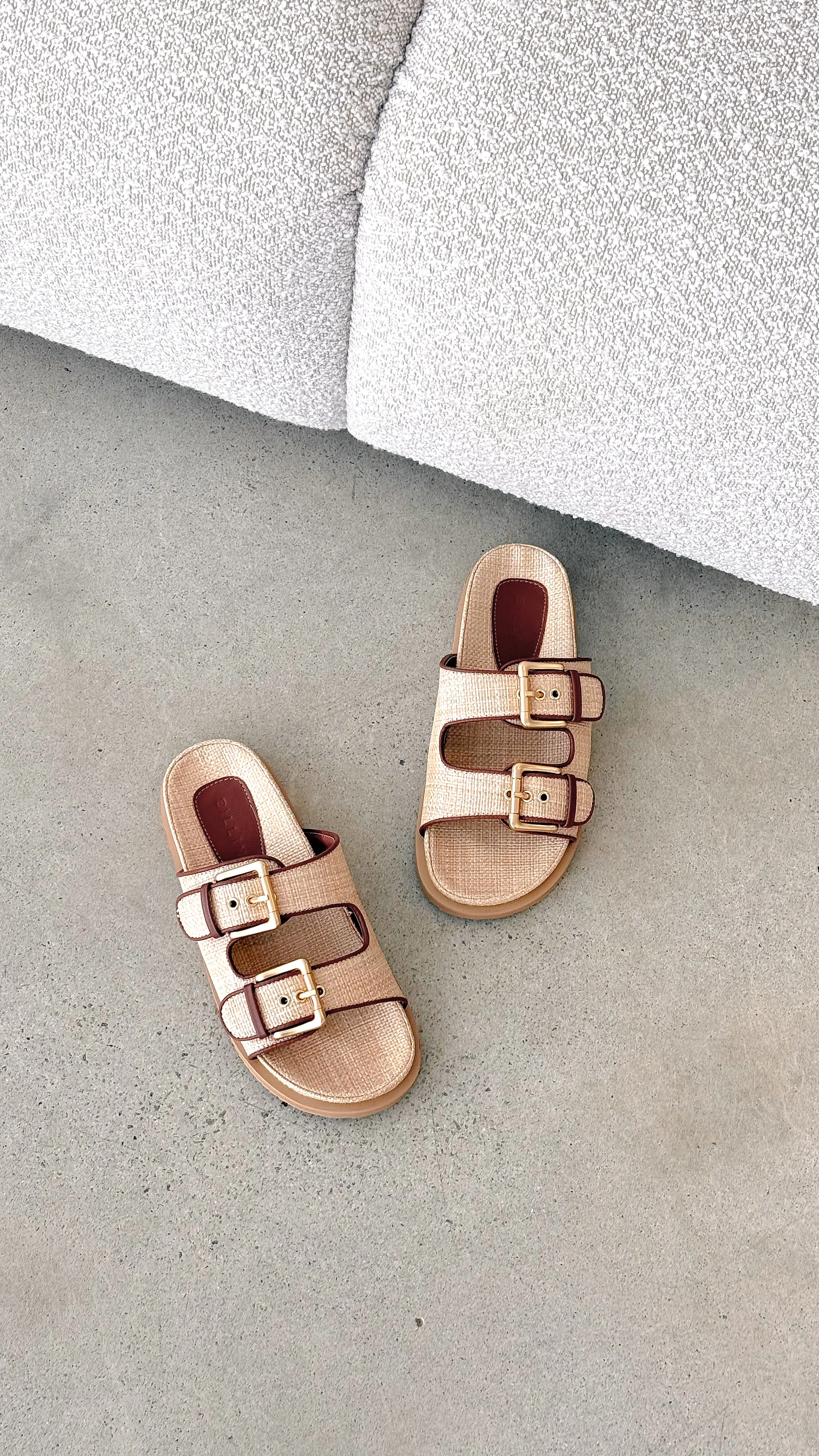 Tenzin Slides - Natural Raffia