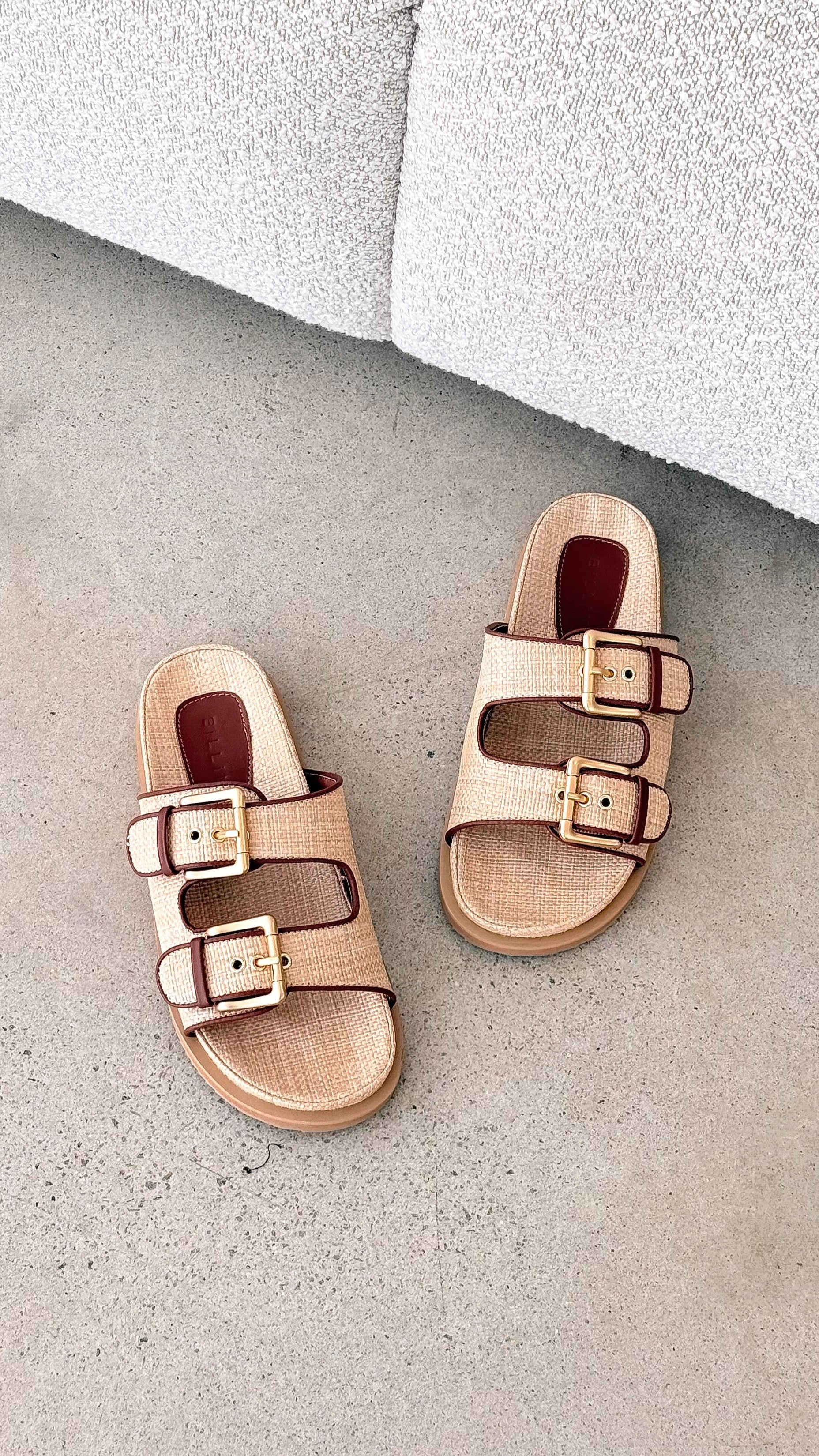 Tenzin Slides - Natural Raffia